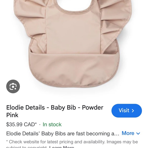 Elodie Pink Ruffled Baby Bib - Picture 5 of 5
